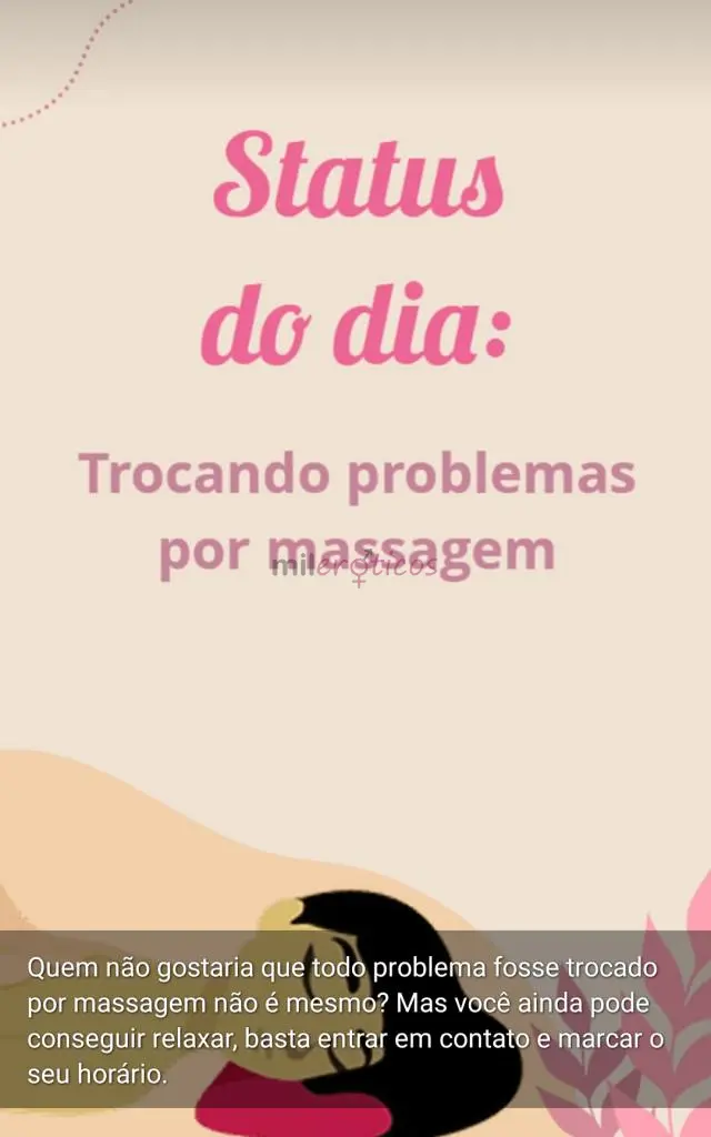 Sou massagista atendo exclusivamente o publico feminino de 18 a 90 anos trabalho com a massagem relaxante sensitive nuru e tantrica venha experimentar...