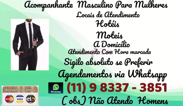 Ola sou marcelosou acompanhante para mulherespreferencia senhoras e senhoritas20 ate 75 anos de idadeidade 45altura 1 86cor loiroolhos verdesatendimen...