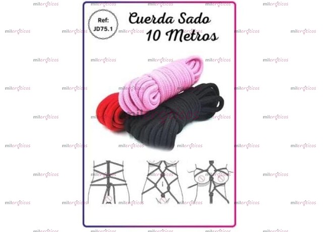 FOTOS DE CUERDAS DE BONDAGE 5METROS $22.000 10METROS $28.000