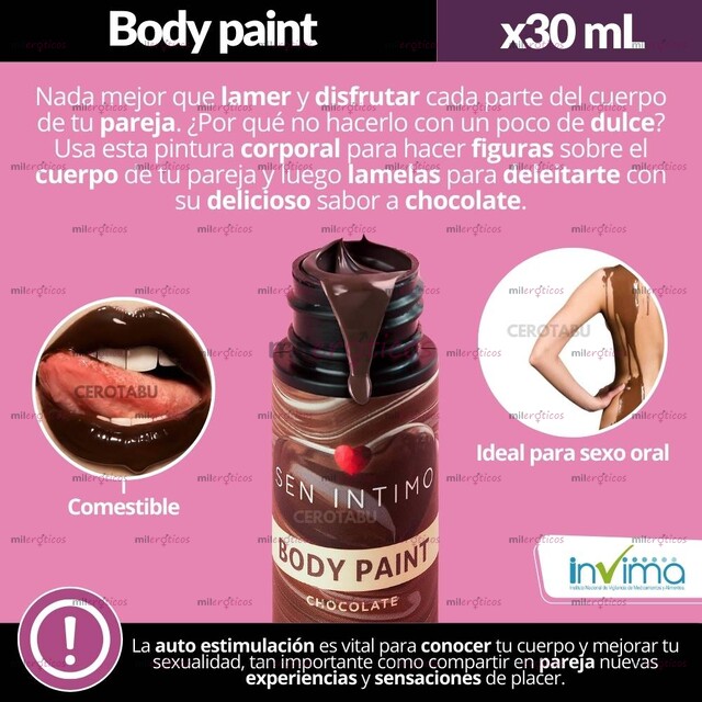 FOTOS DE EXPLORA NUEVAS FRONTERAS DEL PLACER CON NUESTRA PINTURA CORPORAL COMESTIBLE