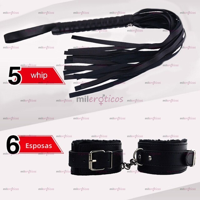 FOTOS DE KIT BONDAGE JUEGO DE 10 PIEZAS BDSM FETICHE JUGUETES PAREJAS
