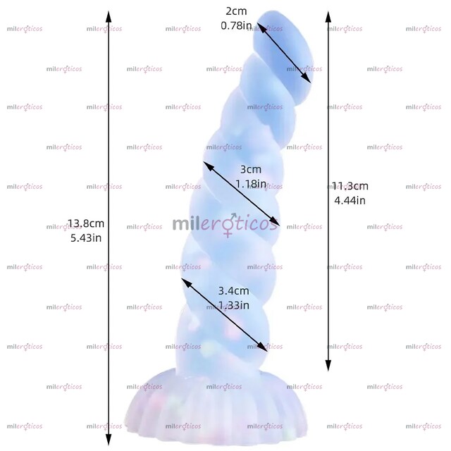 FOTOS DE CONSOLADOR PLUG ANAL FLORECENTE DE SILICON QUE MIDE 13.8 CM