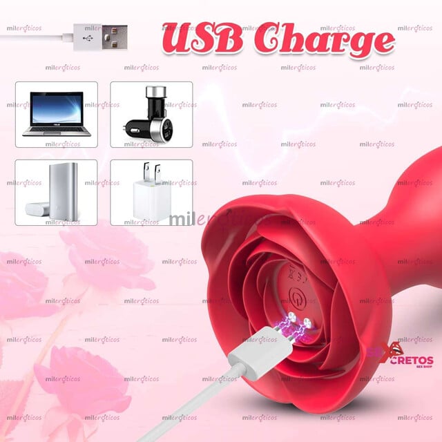 FOTOS DE 1866645 VIBRADOR ANAL DE SILICONA ROSA 10 FRECUENCIAS DE VIBRACIÓN