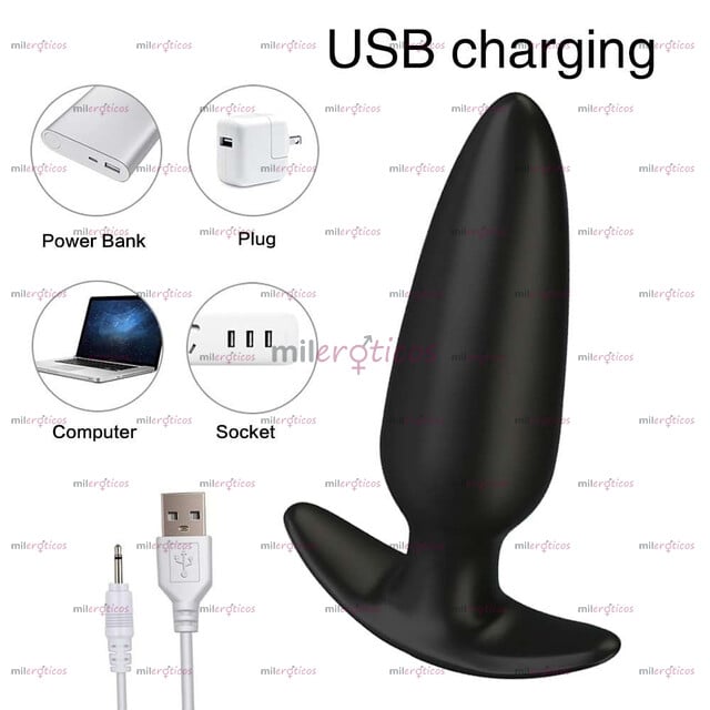 FOTOS DE 1866620 VIBRADOR ANAL CONTROL PLUG ANAL 10 MODOS DE VIBRACIÓN CARGA USB