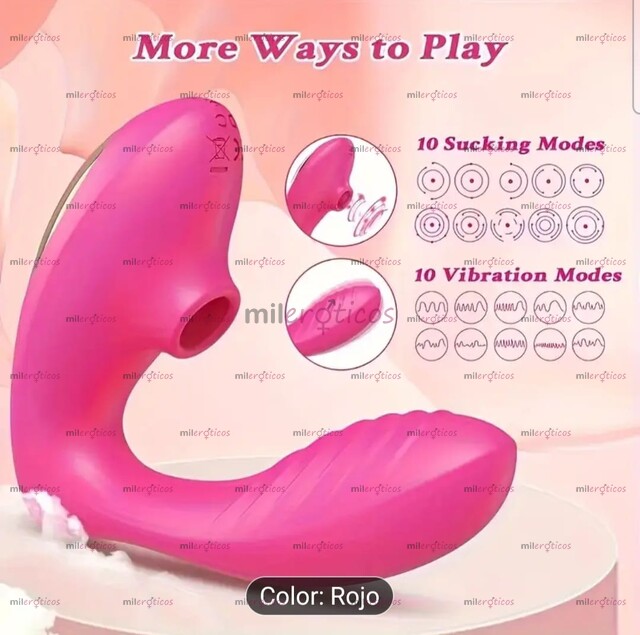 FOTOS DE SUCCIONADOR DE CLITORIS Y VIBRADOR PARA PUNTO G RECARGABLE Y DURABLE!