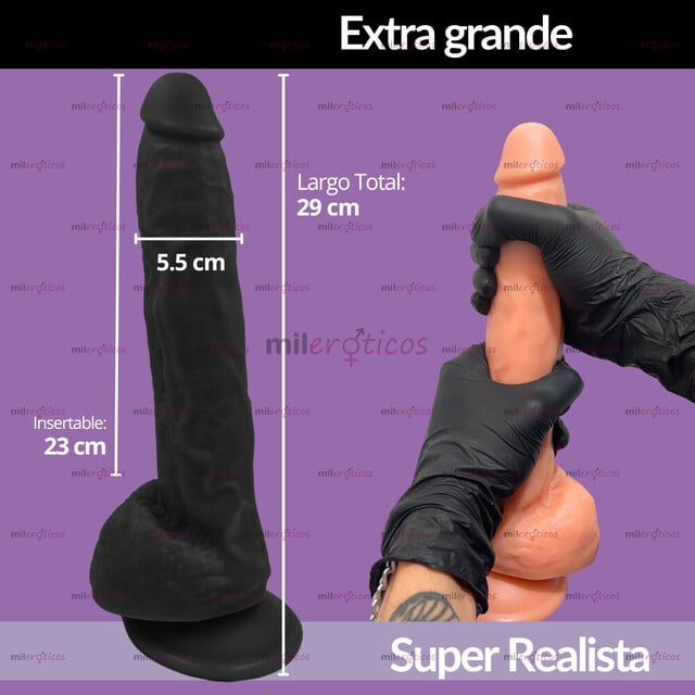 FOTOS DE 1918339 DILDO ULTRA REALISTA EXTRA GRANDE DE 29 CM EN SILICONA MEDICA