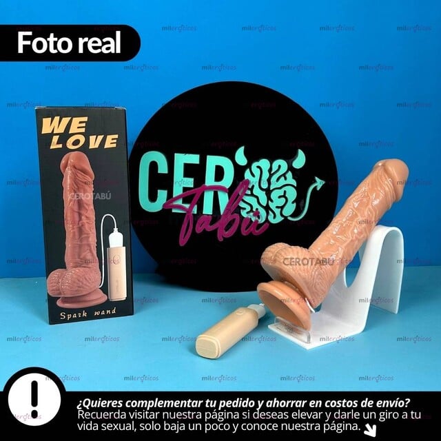 FOTOS DE 1939816 VIBRADOR DILDO REALISTA TÉRMICO RECARGABLE GAMA ALTA 20.5CM