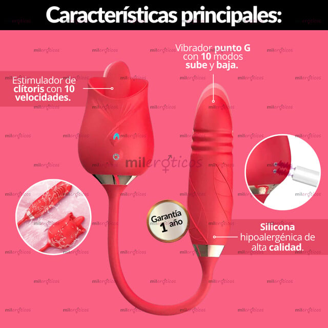 FOTOS DE 1924213 VIBRADOR CONSOLADOR EN FORMA DE ROSA ESTIMULADOR CLÍTORIS Y PUNTO G