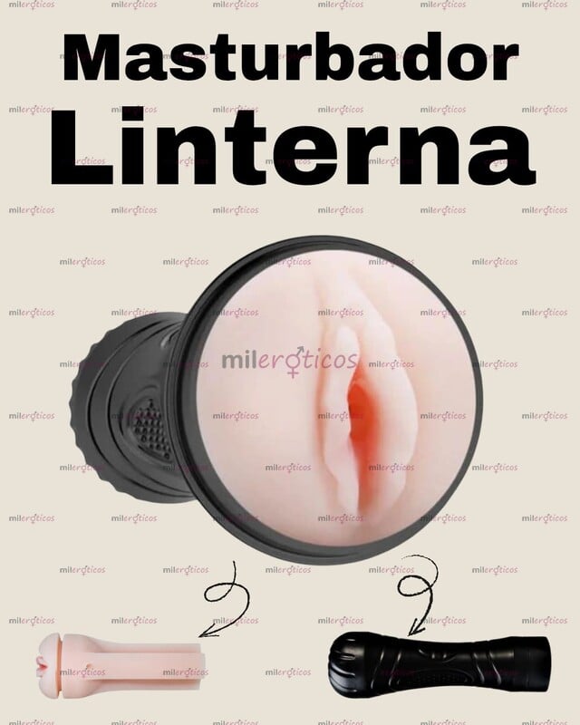 FOTOS DE MASTURBADOR TIPO LINTERNA NEGRO CON VIBRACION