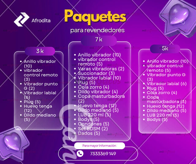 FOTOS DE PAQUETES PARA REVENDEDORES, SOLO LAS SEXSHOP DAN ESTAS GANANCIAS