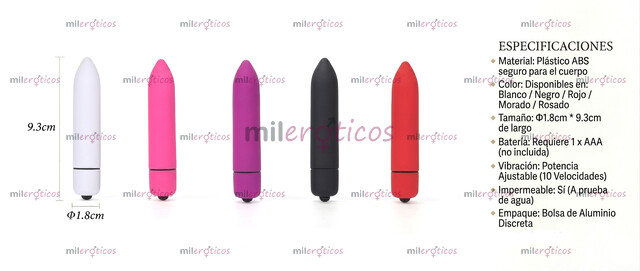 FOTOS DE LA BALA DEL PLACER EXCITANTE PODEROSA 100% SUMERGIBLE 10 VELOCIDADES