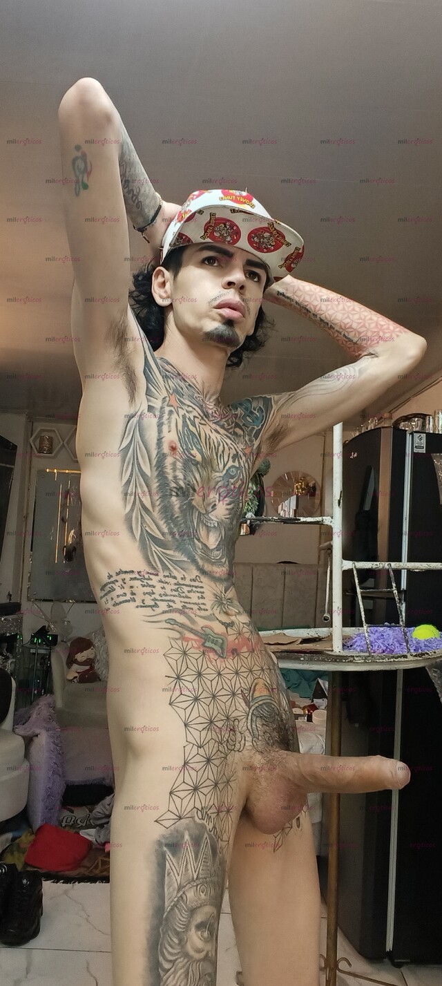 FOTOS DE FLACO ACTIVO SERIO VERGON TATUADO BLANCO CON SITIO