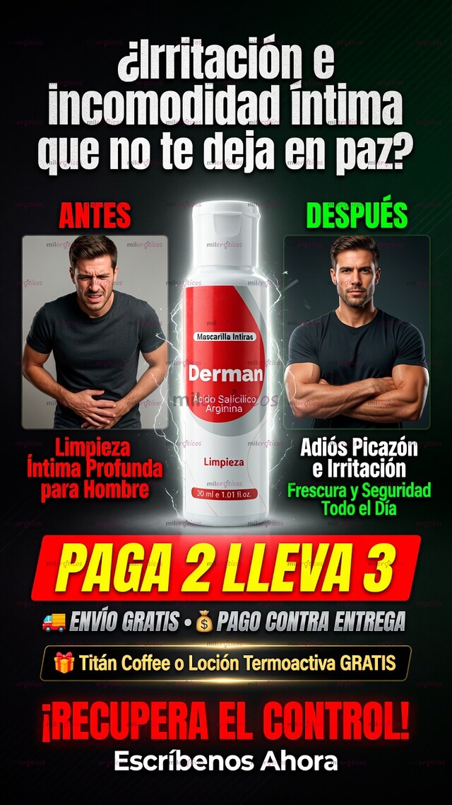 FOTOS DE DERMAN 30 ML LIMPIEZA ÍNTIMA PARA HOMBRE Y MUJER