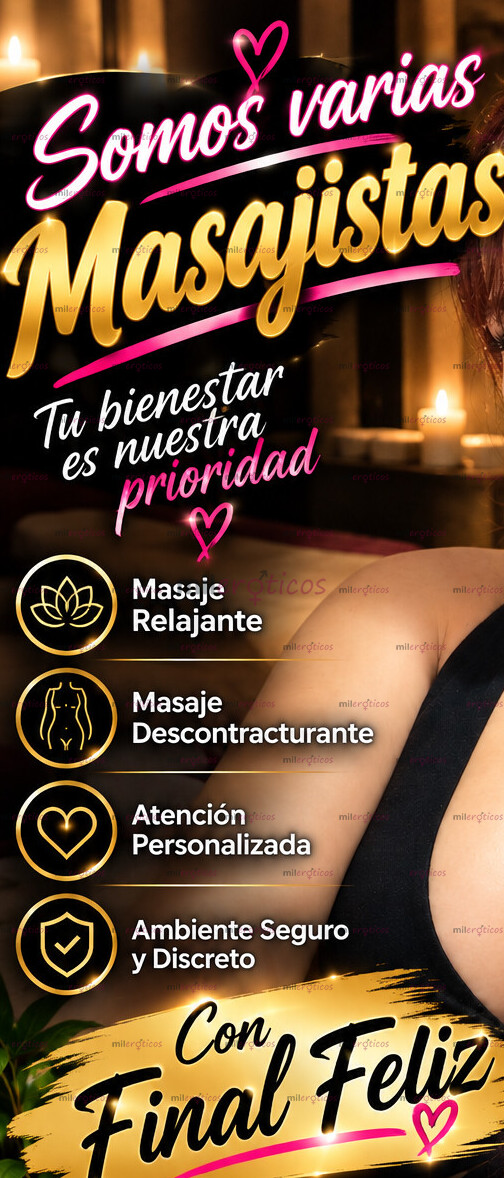 FOTOS DE SOMOS VARIAS MASAJISTAS EROTICAS DISPUESTAS A SACARTE DE LA RUTINA Y DARTE PLACE