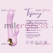 VIBRADOR DOBLE TIFANY CON 10 MODOS DE VIBRACION RECARGABLE - FOTO 5