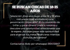 ATENCION JOVEN DE18 A 35 AÑOS QUIERES GENERAR INGRESOS ESCRIBENOS PARA MAS INFO - FOTO 5