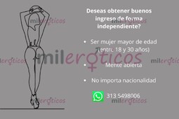 DESEAS OBTENER EXCELENTES INGRESOS??? BUSCAMOS CHICAS PARA AGENCIA, - FOTO 1