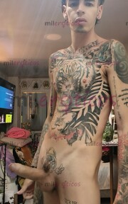 FLACO VERGON ACTIVO MORBOSO BLANCO TATUADO - FOTO 7