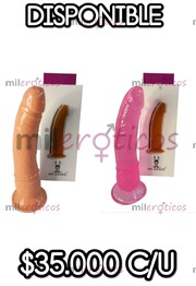 DILDOS DE COLORES CON CHUPA ADHERENTE DE FACIL USO - FOTO 7