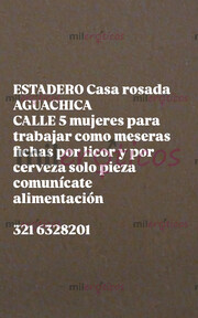 321 6328201 BUSCO CHICAS PARA TRABAJAR EN AGUACHICA SOLO PIEZA Y GANAS POR FICHA - FOTO 9