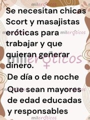 SE SOLICITAN CHICAS PARA TRABAJAR QUE QUIERAN GENERAR DINERO - FOTO 1