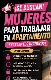 SE BUSCAN MUJERES MAYORES DE EDAD PARA TRABAJAR - FOTO 1