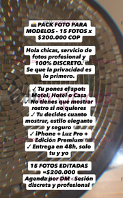 HOLA CHICAS , OFREZCO SESIONES DE FOTOS SUPER ECONOMICAS !! - FOTO 9