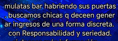 MULATAS BAR HABRIENDO SUS PUERTAS. BUSCAMOS CHICAS Q DECEEN GENERAR INGRESOS - FOTO 1