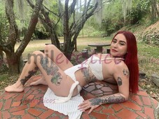 VIOLETA PELI ROJA,EXOTICA TATUADA, DESCOMPLICADA PODEMOS FUMAR Y BAILAR SI A - FOTO 9