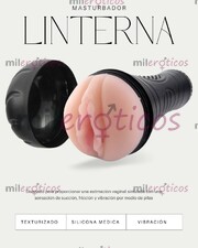 TIPO LINTERNA NEGRO TEXTURIZADO POR DENTRO CON VIBRACION INCLUIDA - FOTO 10