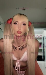 SEXY TRANSEXUAL DE 19 AÑOS RUBIA DELGADA ALTA ESPERANDO TU MENSAJE - FOTO 1