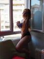 Hermosa sirena real Pelirroja lechera y fiestera por primera vez en Santander