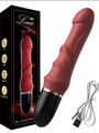 FOTOS DE VIBRADOR DE SILICONA SUAVE DE 10 MODOS, CONSOLADOR MASAJEADOR GRANDE, MASTURBADO