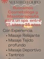 FOTOS DE SE SOLICITA COSMETOLOGA Y MASOTERAPEUTA CERTIFICADA
